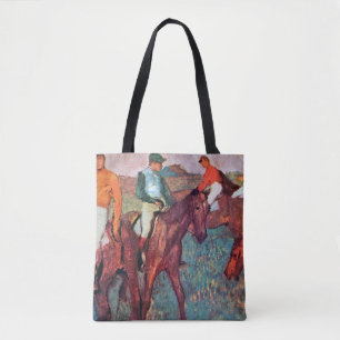 Jockey en paarden, Edgar Degas Tote Bag