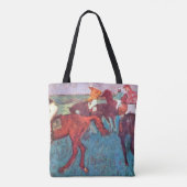 Jockey en paarden, Edgar Degas Tote Bag (Achterkant)