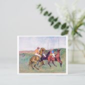 Jockey en Race Horse, Edgar Degas Briefkaart (Staand voorkant)