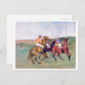 Jockey en Race Horse, Edgar Degas Briefkaart (Voorkant / Achterkant)