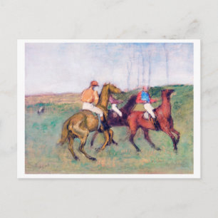 Jockey en Race Horse, Edgar Degas Briefkaart