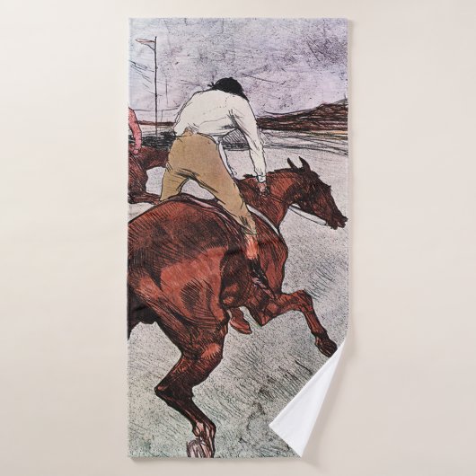 Jockey en Race Horse, Lautrec Badhanddoek (Badhanddoek)