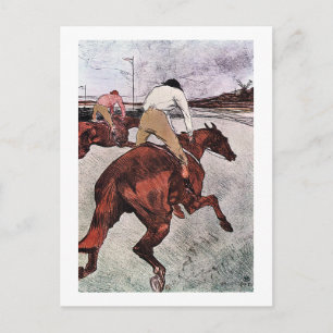 Jockey en Race Horse, Lautrec Briefkaart