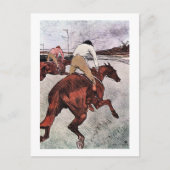 Jockey en Race Horse, Lautrec Briefkaart (Voorkant)