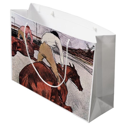 Jockey en Race Horse, Lautrec Groot Cadeauzakje (Achterkant Gekanteld)