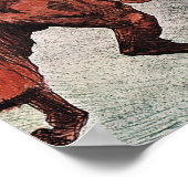 Jockey en Race Horse, Lautrec Poster (Hoek)
