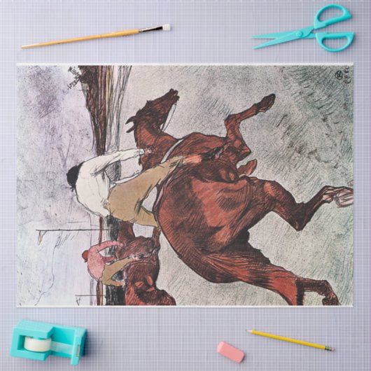 Jockey en Race Horse, Lautrec Tissuepapier (Craft)