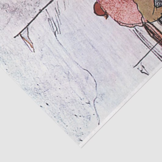 Jockey en Race Horse, Lautrec Tissuepapier (Detail)