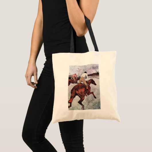 Jockey en Race Horse, Lautrec Tote Bag (Voorkant (product))