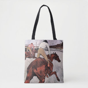 Jockey en Race Horse, Lautrec Tote Bag
