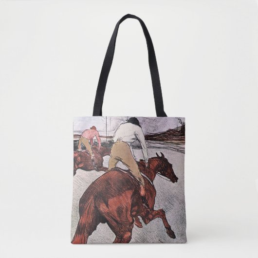 Jockey en Race Horse, Lautrec Tote Bag (Voorkant)