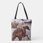 Jockey en Race Horse, Lautrec Tote Bag (Achterkant)