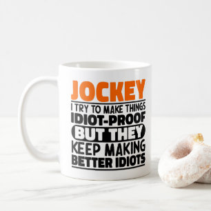 Jockey Ik Probeer Dingen Grappig Te Maken Grappige Koffiemok
