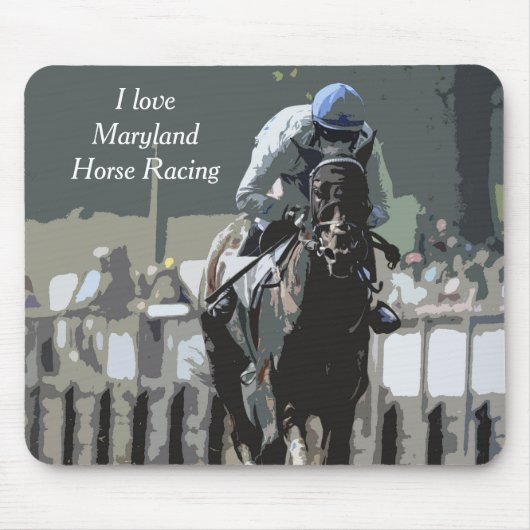 Jockey In Blauwe Muismat (Voorkant)
