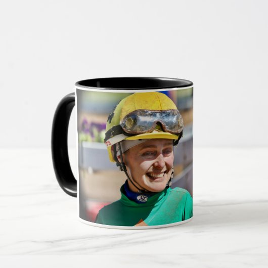 Jockey, Jackie Davis koffiemok Mok (Voorkant links)