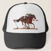 Jockey On Racehorse Trucker Pet (Voorkant)