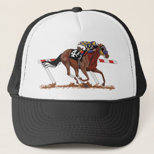 Jockey On Racehorse Trucker Pet