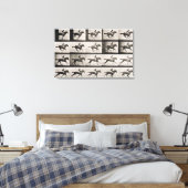 Jockey op een galoppingpaard, bord 627 van Anima Canvas Afdruk (Insitu (Slaapkamer))