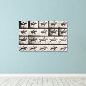 Jockey op een galoppingpaard, bord 627 van Anima Canvas Afdruk (Insitu (Houten vloer))