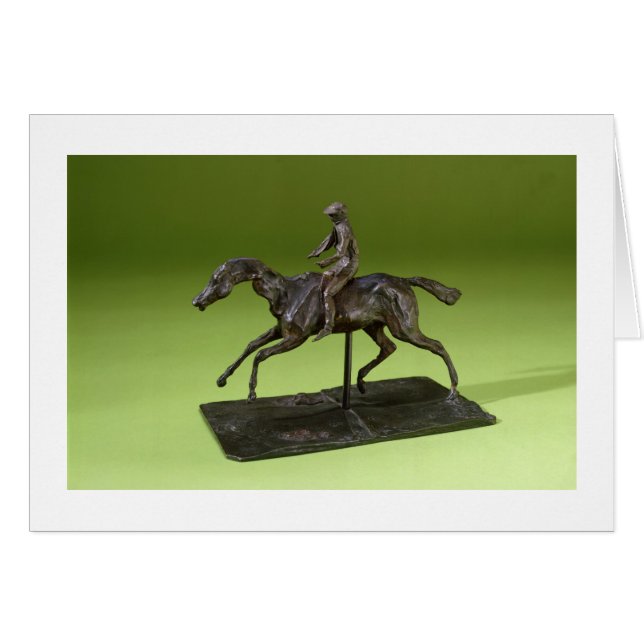 Jockey op een paard (brons) (Voorkant Horizontaal)