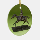 Jockey op een paard (brons) keramisch ornament (Rechts)