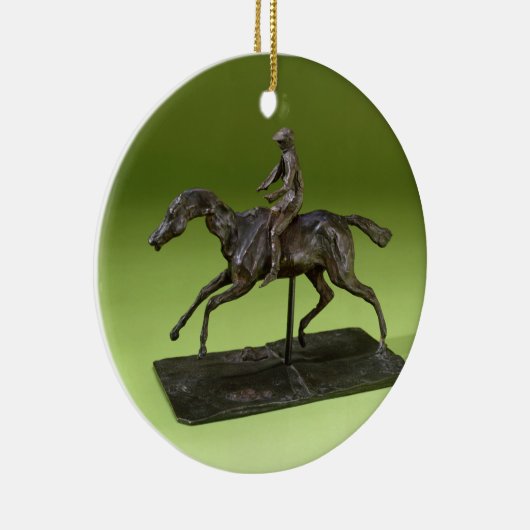 Jockey op een paard (brons) keramisch ornament (Rechts)