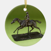 Jockey op een paard (brons) keramisch ornament (Voorkant)