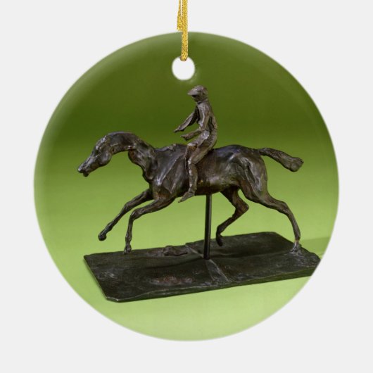 Jockey op een paard (brons) keramisch ornament (Achterkant)