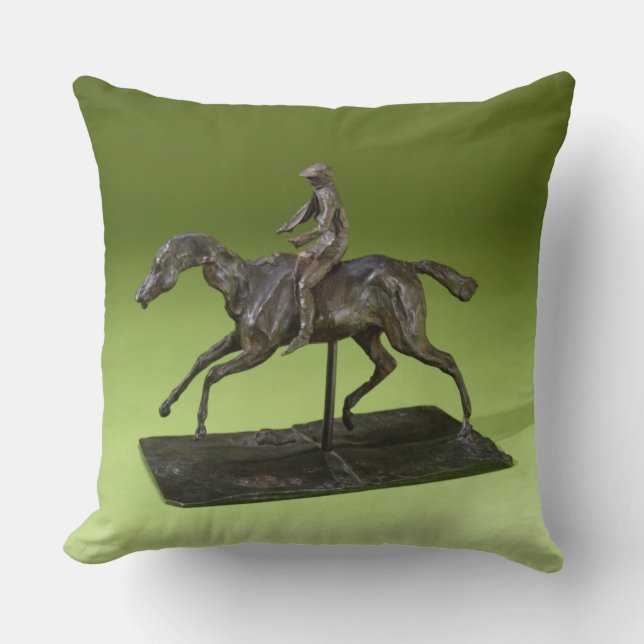 Jockey op een paard (brons) kussen (Voorkant)