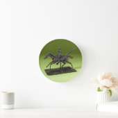 Jockey op een paard (brons) ronde klok (Huis)