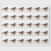 Jockey op het paard cadeaupapier (Vlak)