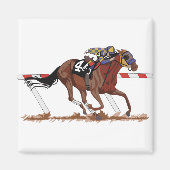 Jockey op het paard magneet (Voorkant)