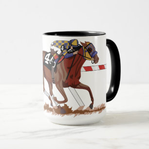 Jockey op het paard mok