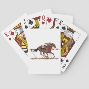 Jockey op het paard pokerkaarten