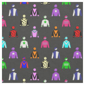 Jockey Silk Pattern op grijs Stof (Close Up)