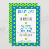 Jockey Silk Stippen Groene en Blauwe Derby Kaart (Voorkant / Achterkant)