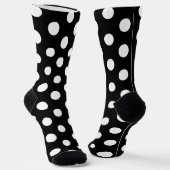 Jockey Silks Dots White on Black Derby Polka Dot Sokken (Gebogen)