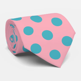 Jockey Silks Groen Blauw Stippen op Roze Derby Stropdas