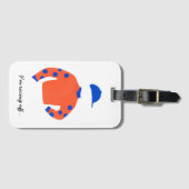 Jockey Silks: "Ik ga weg... " identiteit. Bagagelabel (Voorkant (horizontaal))