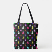 Jockey Silks Kleurrijke Paardrijden Tote Bag (Achterkant)