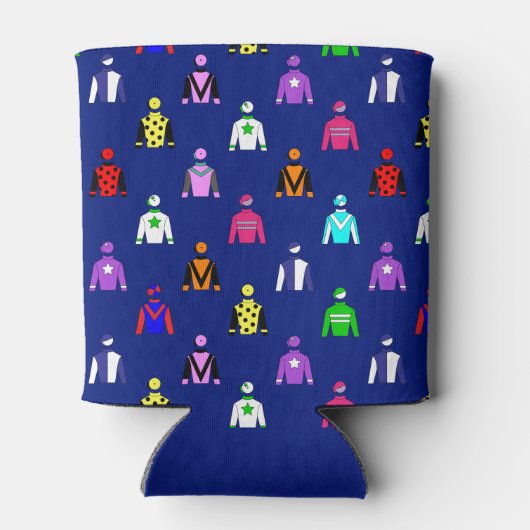 Jockey Silks Kleurrijke Paardrijder Blikjeskoeler (Achterkant)