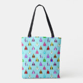 Jockey Silks Kleurrijke Paardrijder Tote Bag (Achterkant)