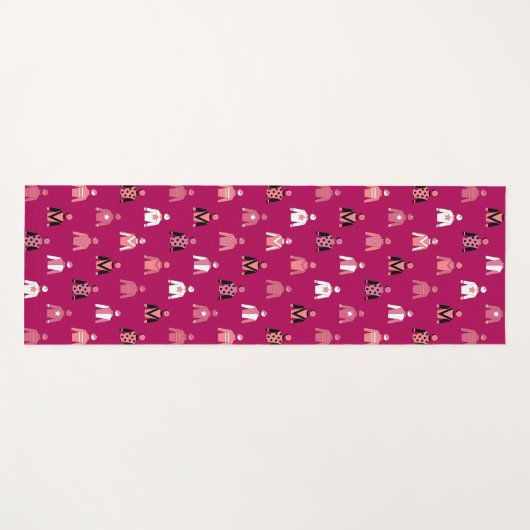 Jockey Silks Pink Horseracing Yogamat (Voorkant (horizontaal))