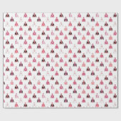 Jockey Silks Roze Witte Paard Racing Patroon Cadeaupapier (Vlak)