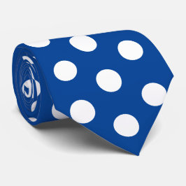 Jockey Silks Stippen Blauwe en Witte Derby Stropdas