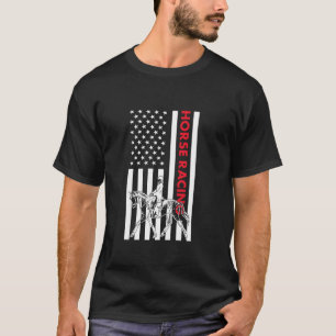 Jockey Us Vlag Paardenrennen T-shirt