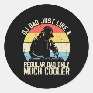 Jockey vader als een gewone vader, maar cooler DJ Ronde Sticker