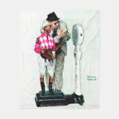 Jockey Weighing in by Norman Rockwell Fleece Deken (Voorkant)