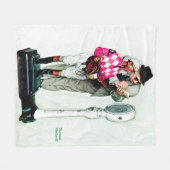 Jockey Weighing in by Norman Rockwell Fleece Deken (Voorkant (Horizontaal))