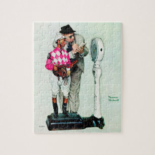 Jockey Weighing in by Norman Rockwell Legpuzzel